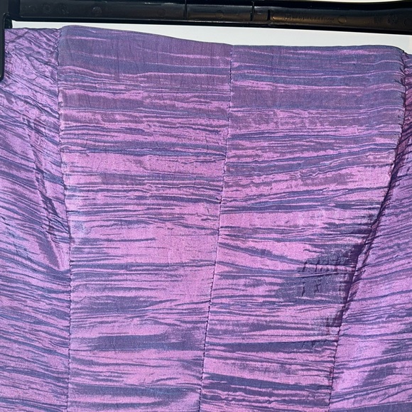 Jessica McClintock Violet Purple Iridescent Ruffled Strapless Party Dress Sz 10 - Picture 3 of 16